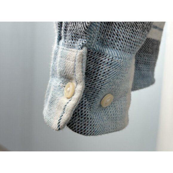 Johnnie O Surflannel Carver Button Up Hoodie Men’s 2XL Blue Shacket Surf Shirt - Picture 7 of 16